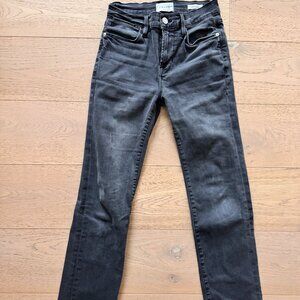 Frame Le High Straight Jeans, washed black, size 25, LIKE NEW